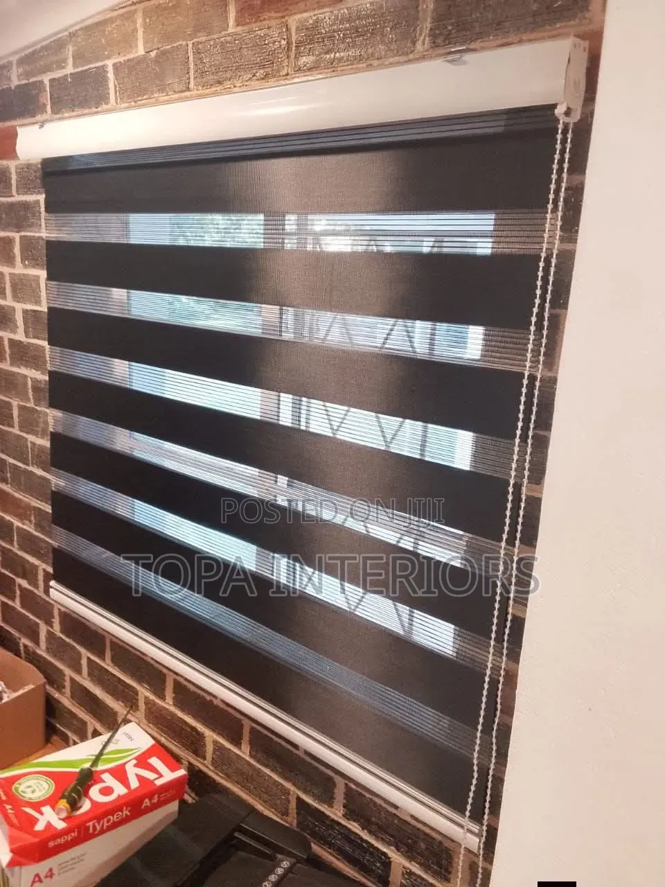 Adjustable Zebra Roller Window Blinds for Home Decor and Privacy