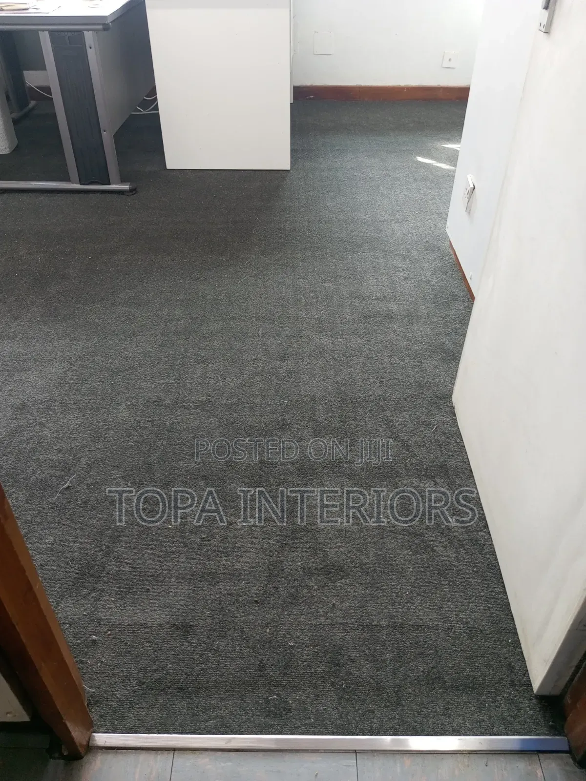 Dark Grey Wall to Wall Carpets for Office Floor Cover 8mm Thick