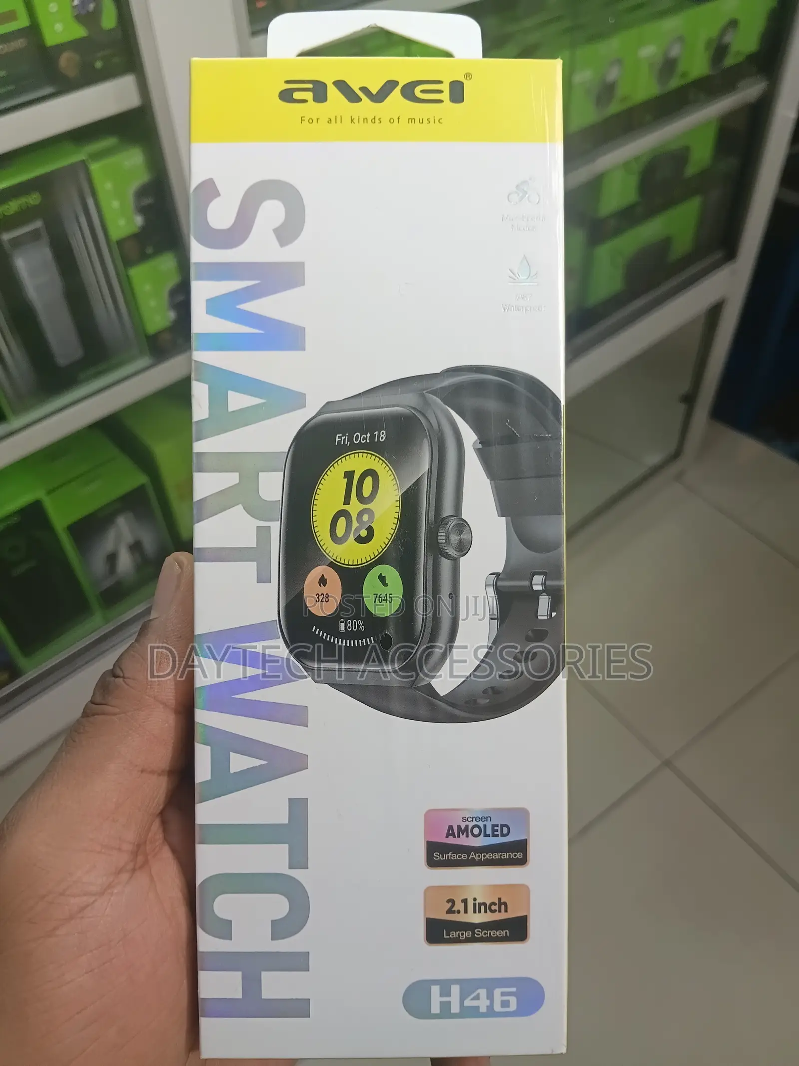 Awei H46 Smartwatch 2.1-Inch AMOLED Display and Bluetooth Calling.