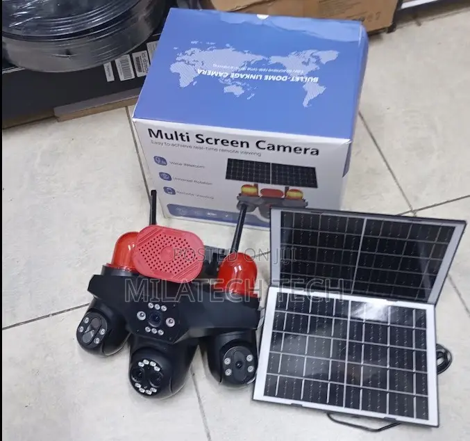 4G Solar PTZ Camera 4 Lens Smart CCTV System