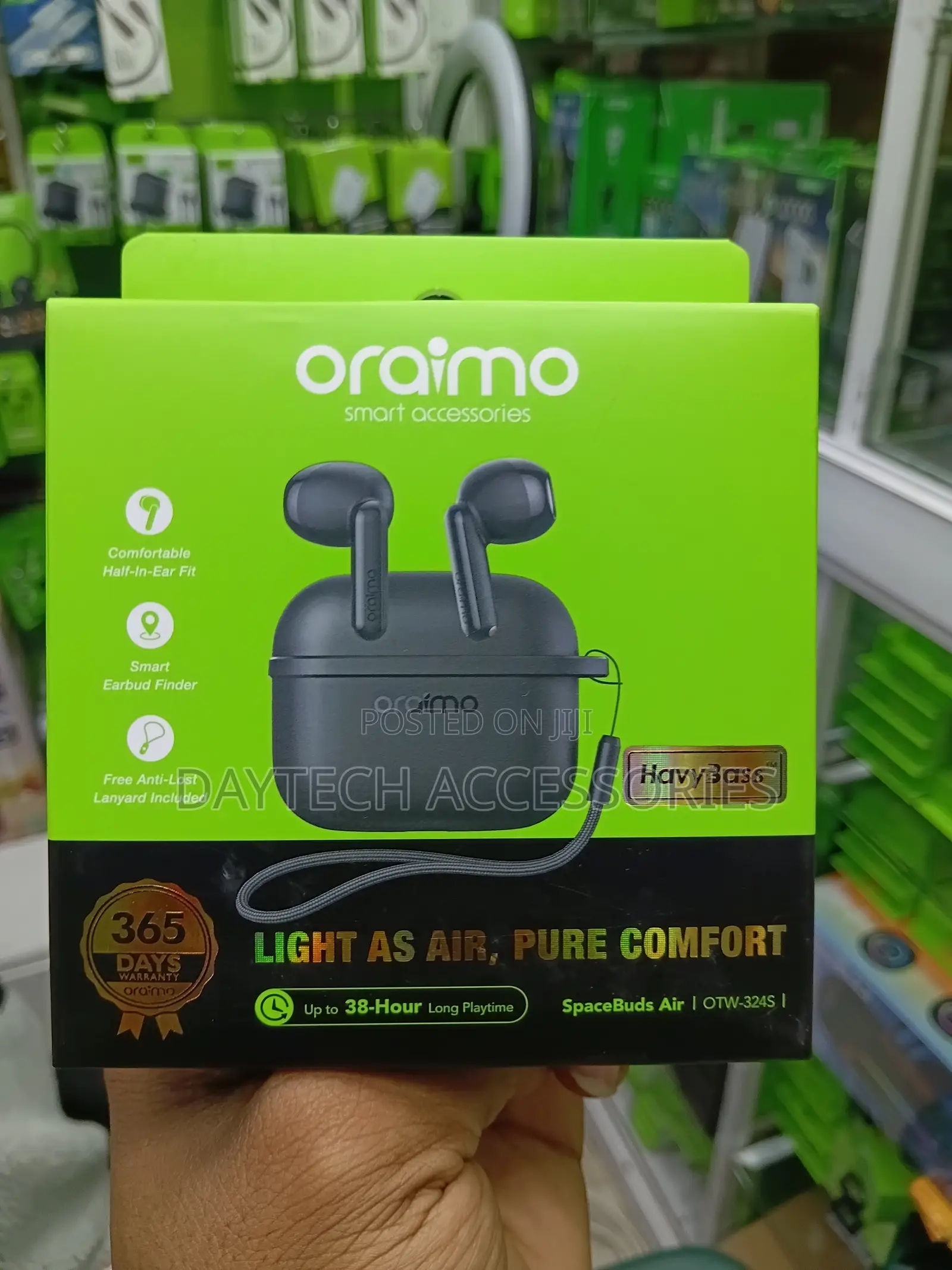 Oraimo SpaceBuds Air OTW-324S Wireless Earbuds – 38H Playtime