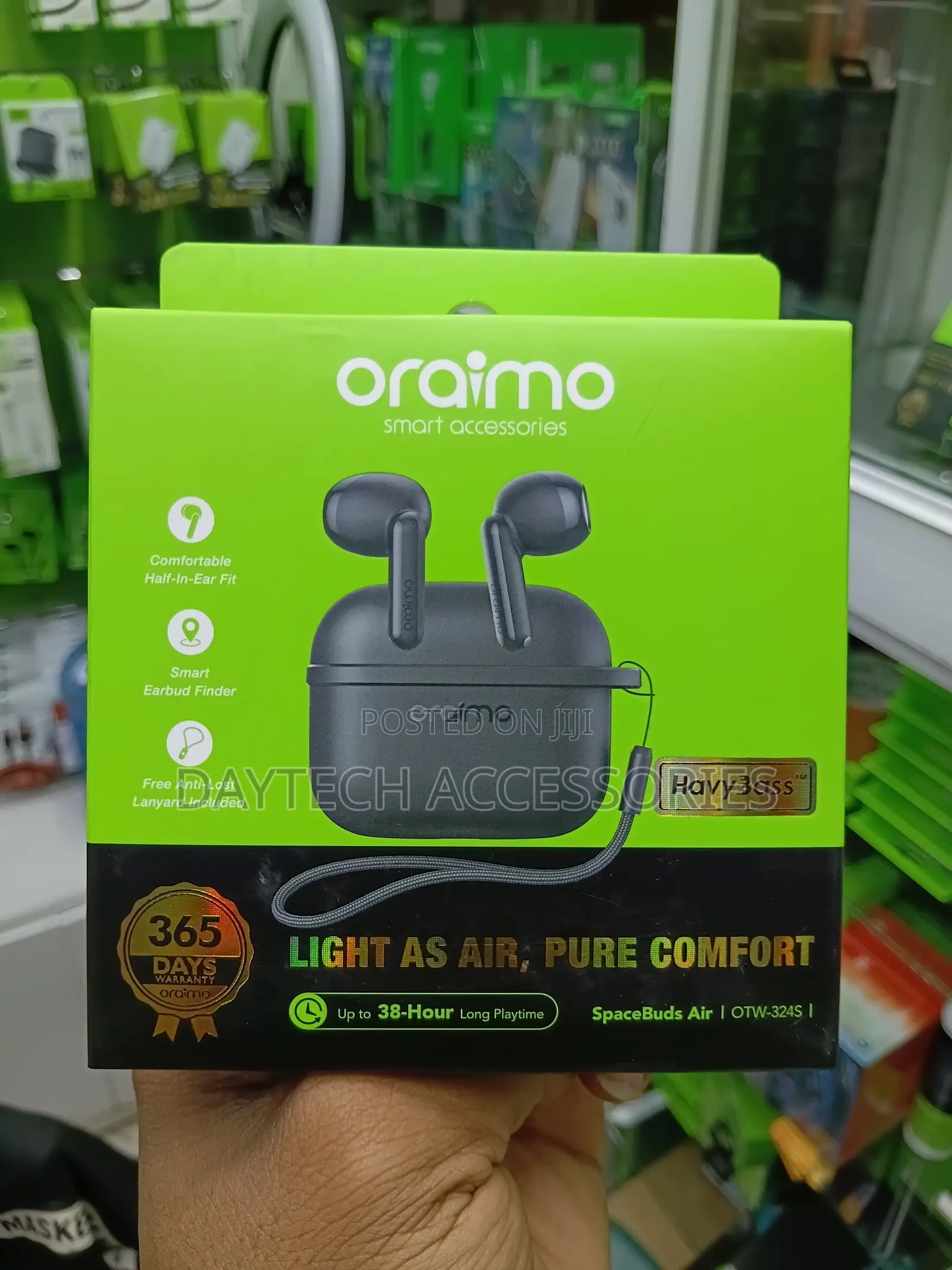 Oraimo SpaceBuds Air OTW-324S Wireless Earbuds – 38H Playtime