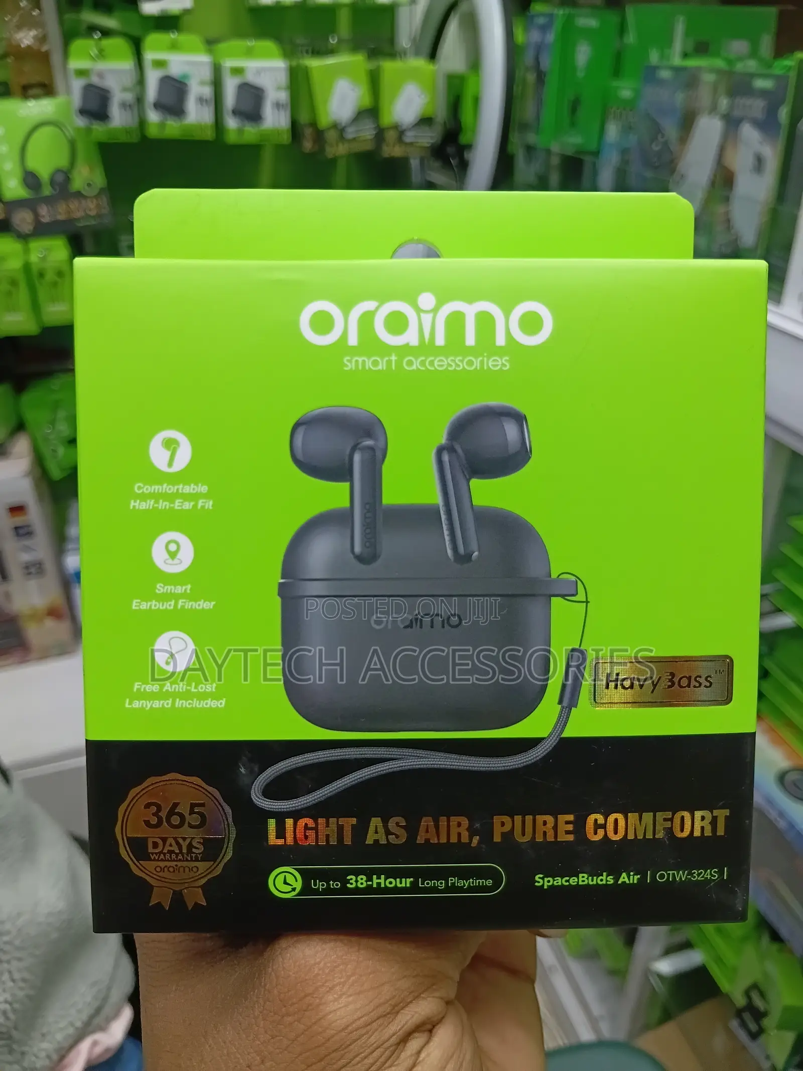 Oraimo SpaceBuds Air OTW-324S Wireless Earbuds – 38H Playtime