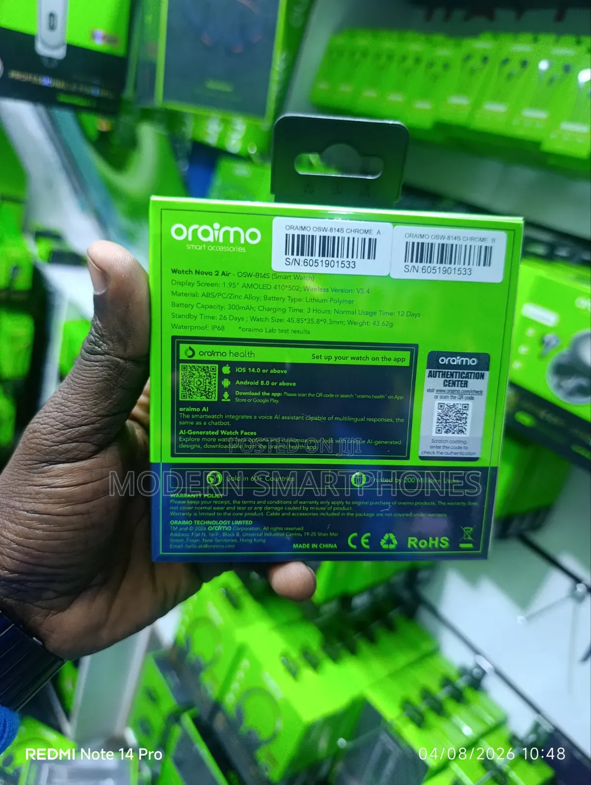 Oraimo Watch Nova 2 Air Ultra-Slim ORAIMO Smart Watch