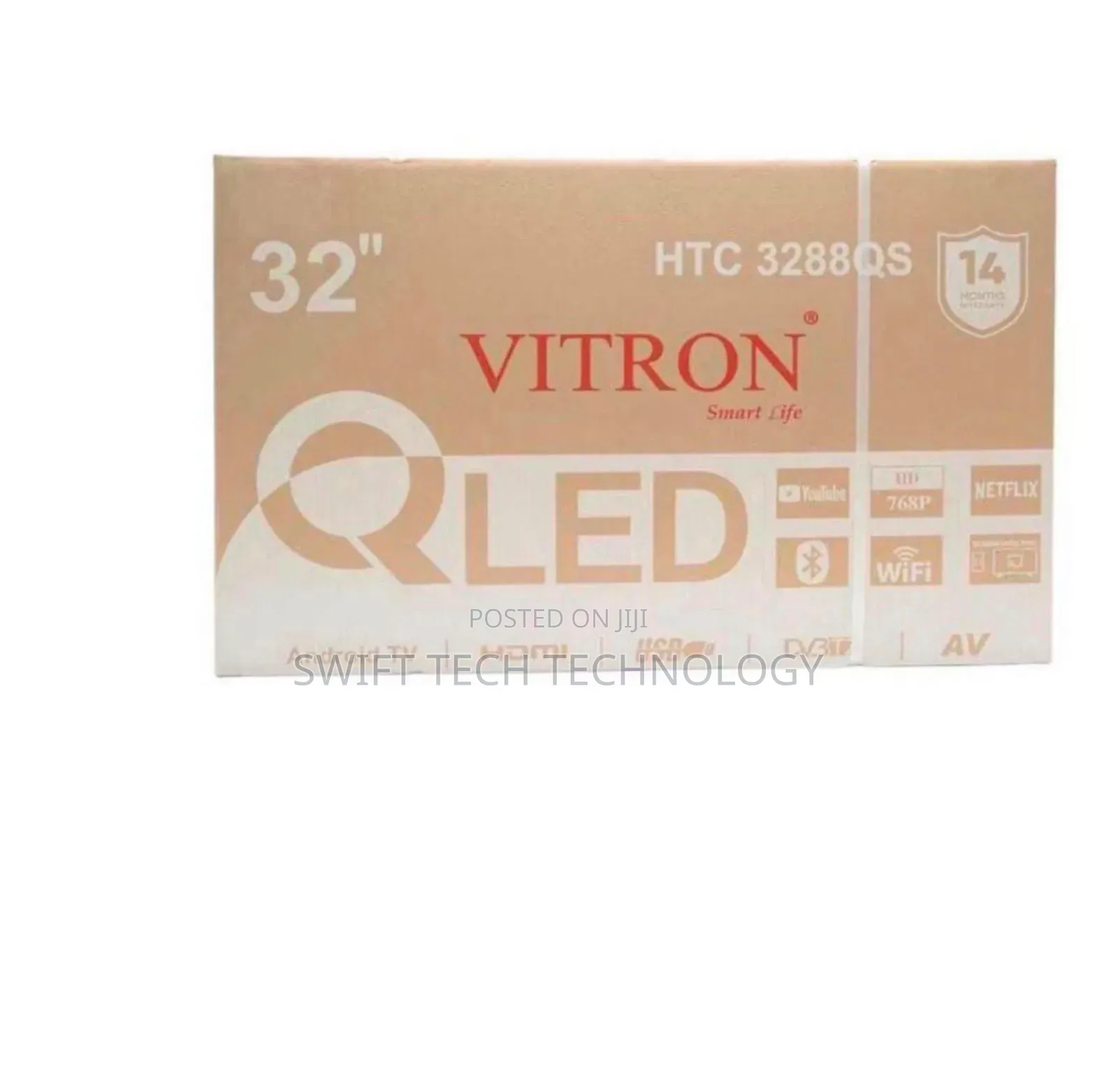 Vitron 32"inch QLED TV Bluetooth TV Smart Android 14.0
