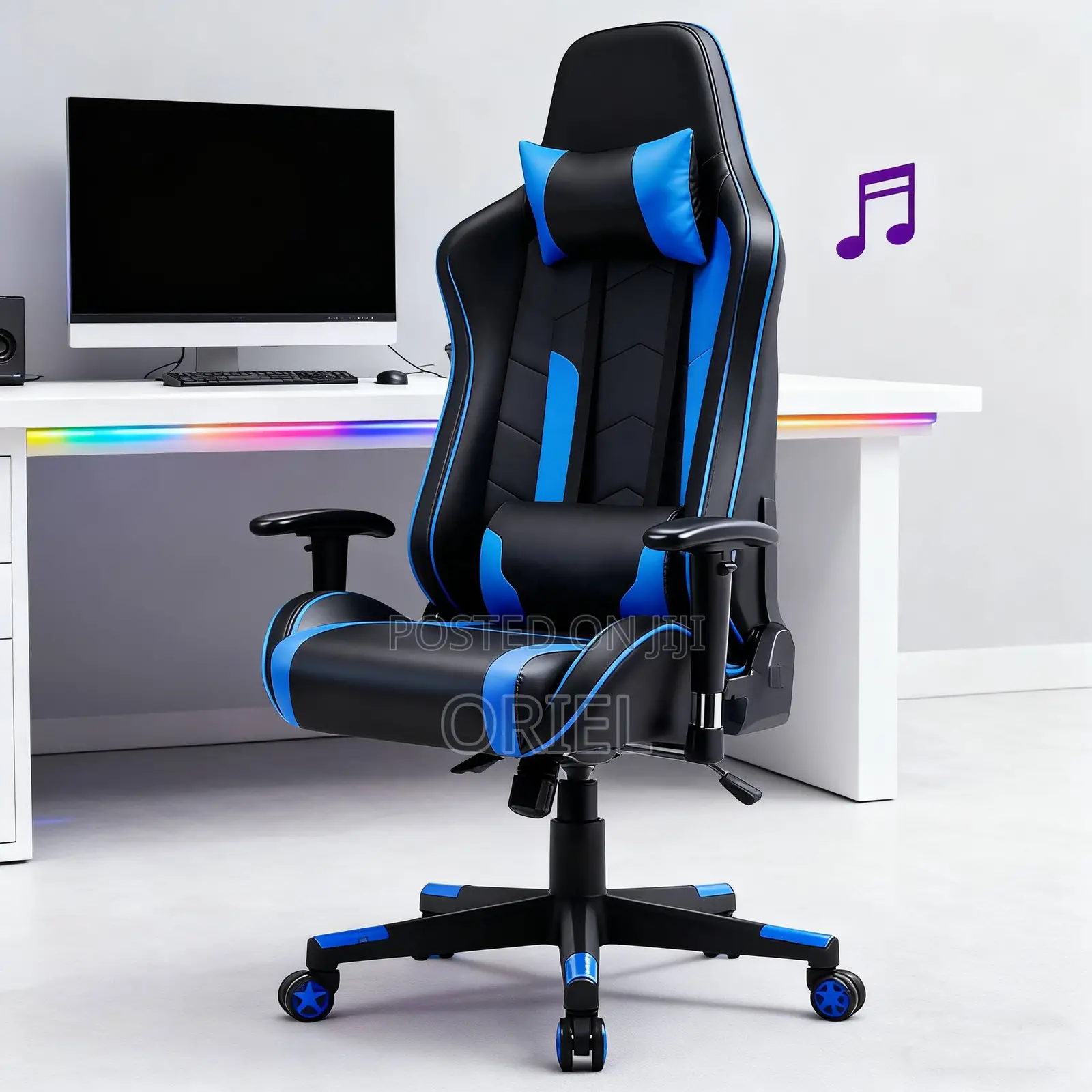 Gaming Chair : Height Adjustable Ergonomic Office Gaming Chair