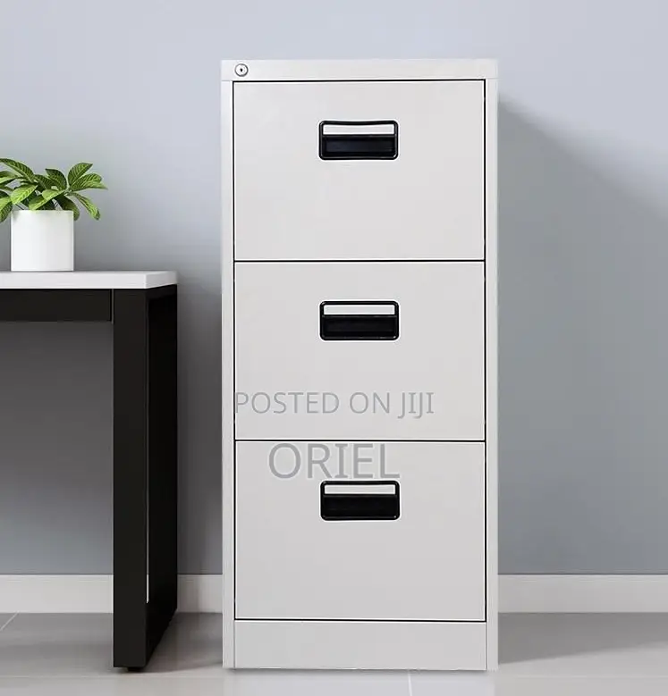 Office Cabinet : Metallic Filing 3-Drawer Cabinet