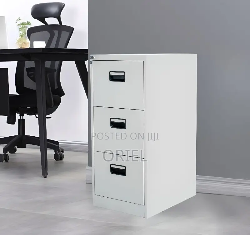Office Cabinet : Metallic Filing 3-Drawer Cabinet
