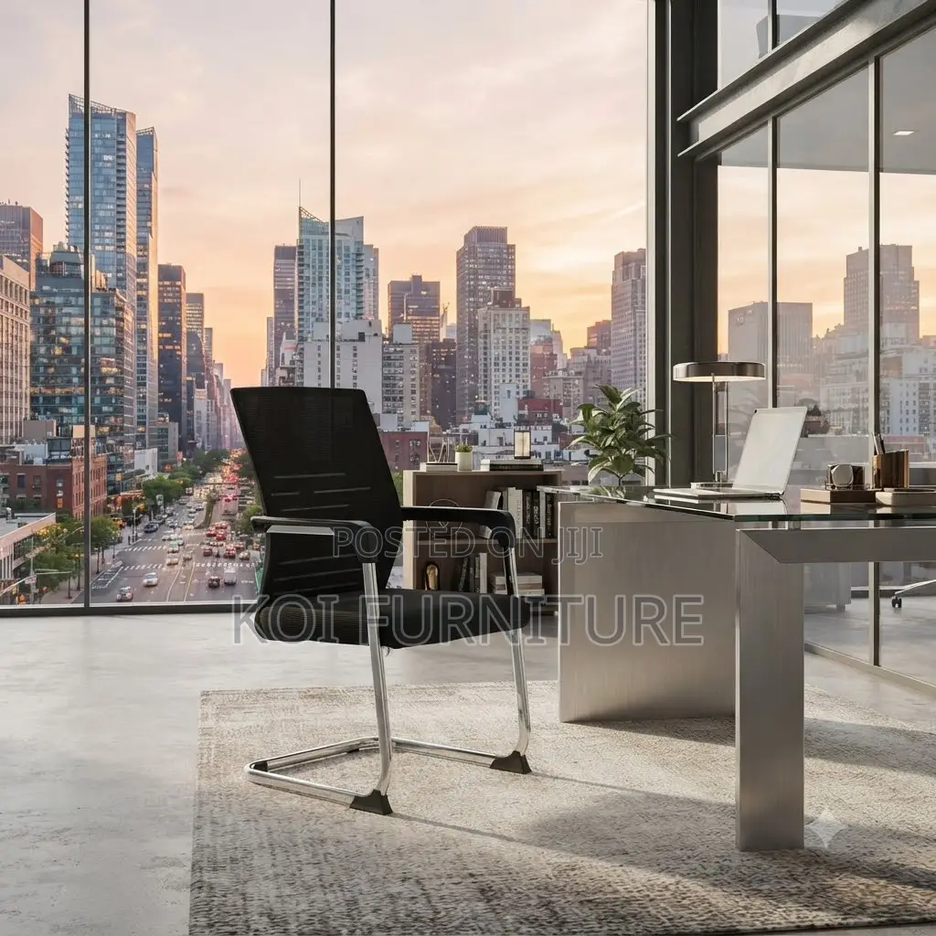 Office Chairs; High Back Mesh Visitors Sled Legs Office Seat