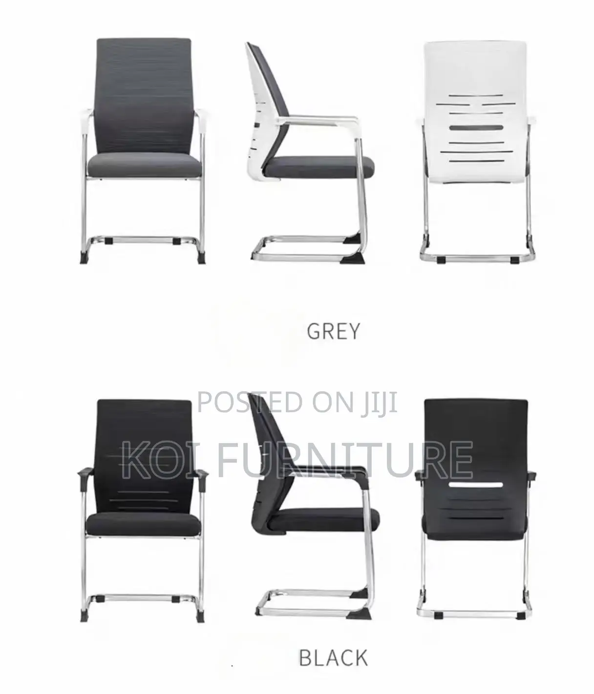 Office Chairs; High Back Mesh Visitors Sled Legs Office Seat