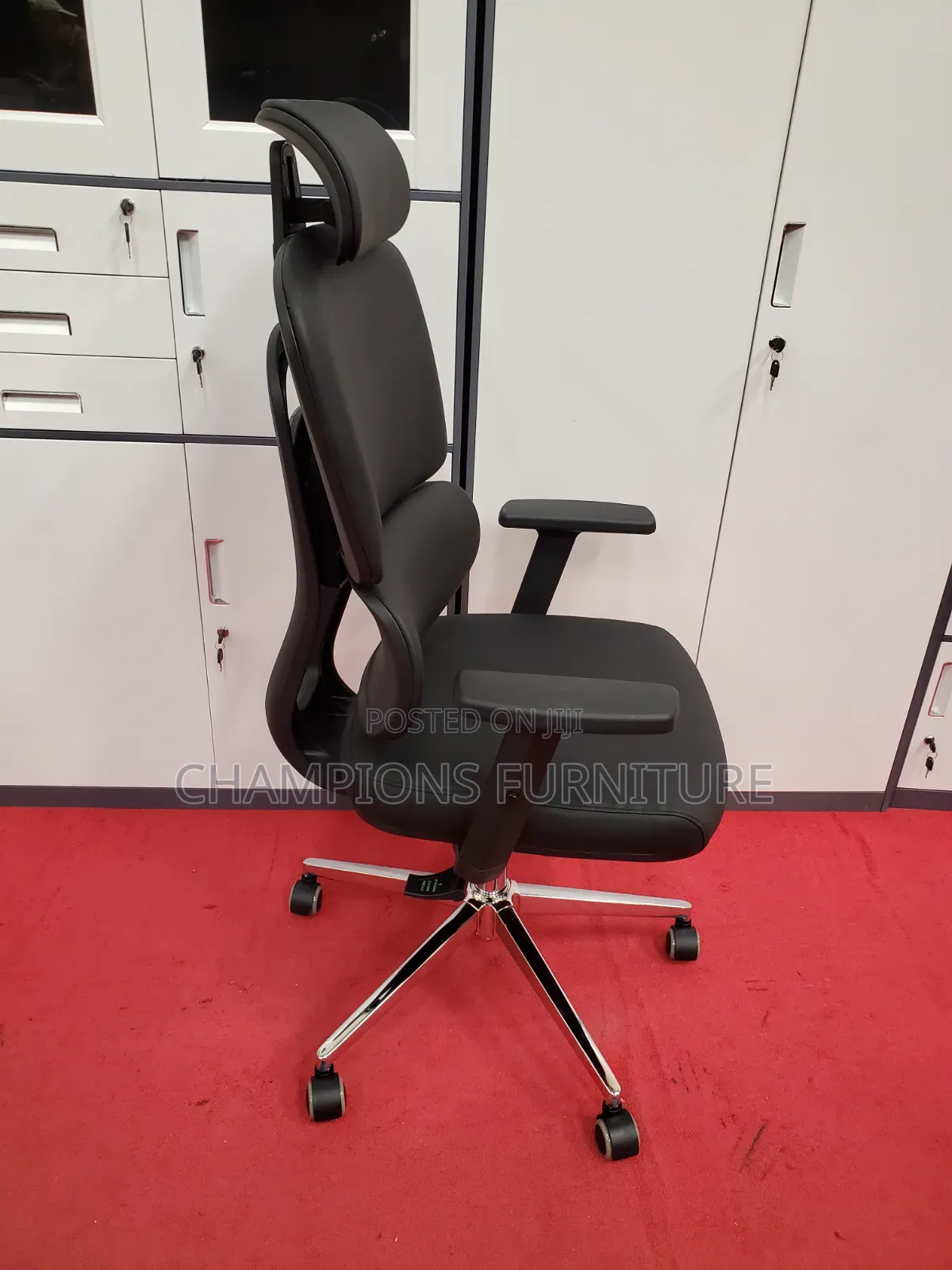 Black Orthopedic Executive Leather Chair
