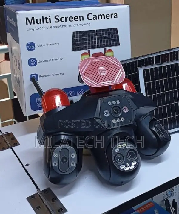 Outdoor 4G SIM Card Solar Camera 4 Lens Night Vision