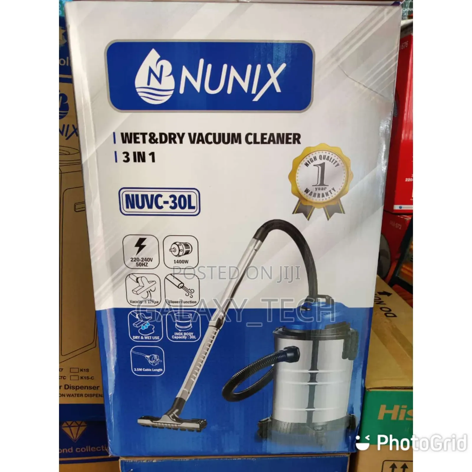 3-in-1 Nunix Wet Dry Vacuum Cleaner(30L)
