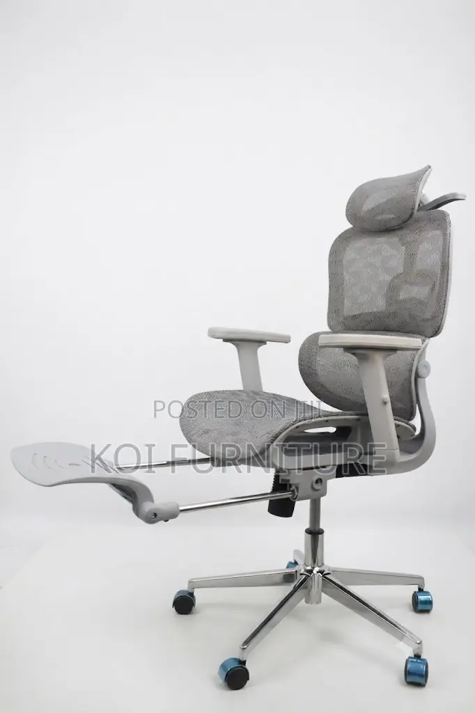 Office Chairs; Executive Orthopedic Fabric Chair ( in White)
