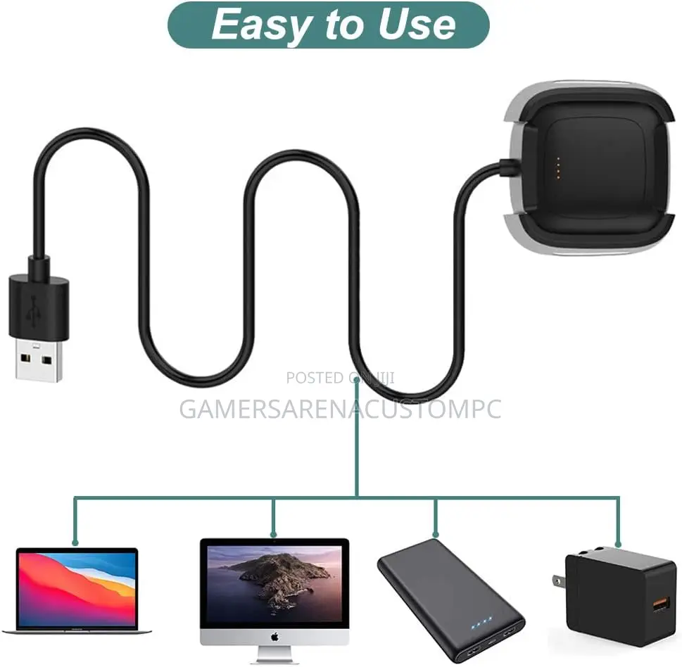 Charger for Fitbit Versa 2 Smartwatch | Replacement Charging Cable
