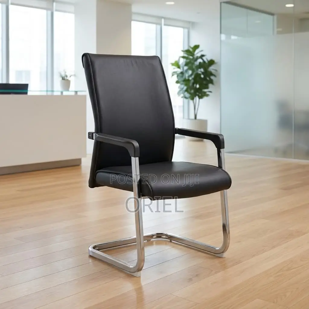 Office Chair : Modern Full Leather Visitor Chair