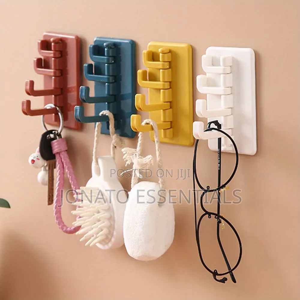 Self Adhesive Wall Hooks Heavy Duty Rotating Organizer