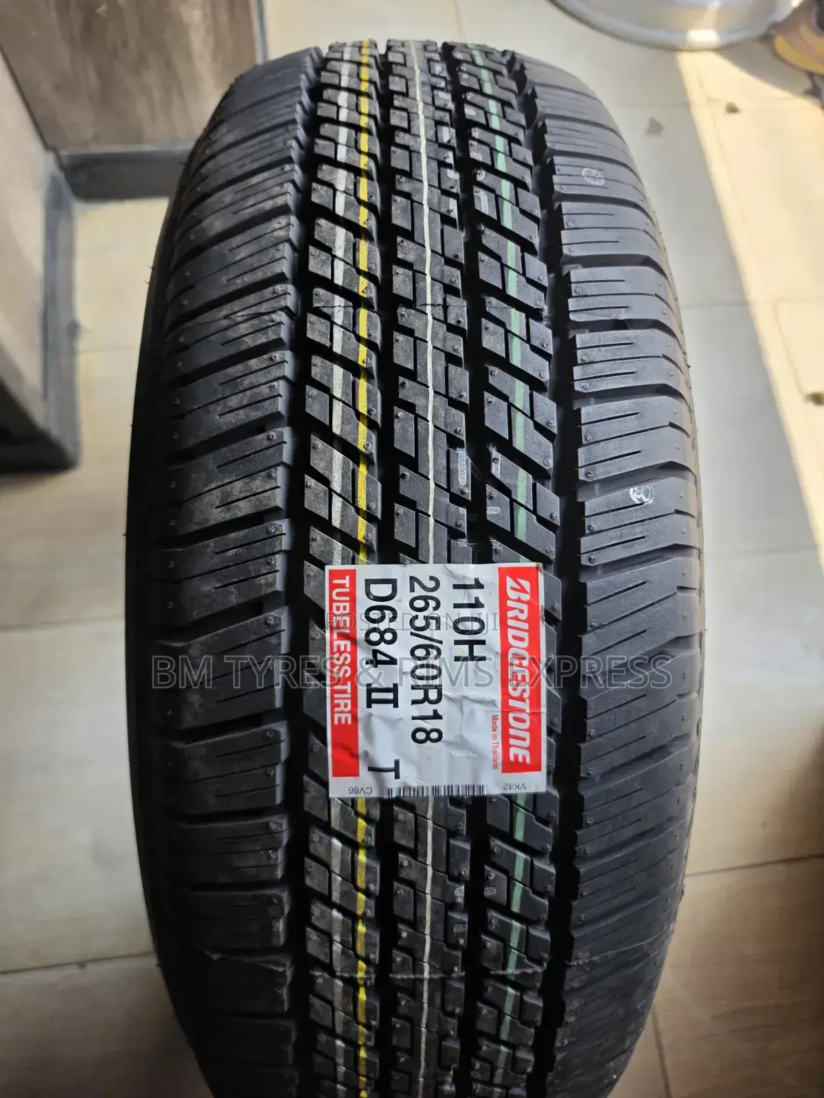 265 /60 R18 Bridgestone Tires (Highway Terrain) Thailand.