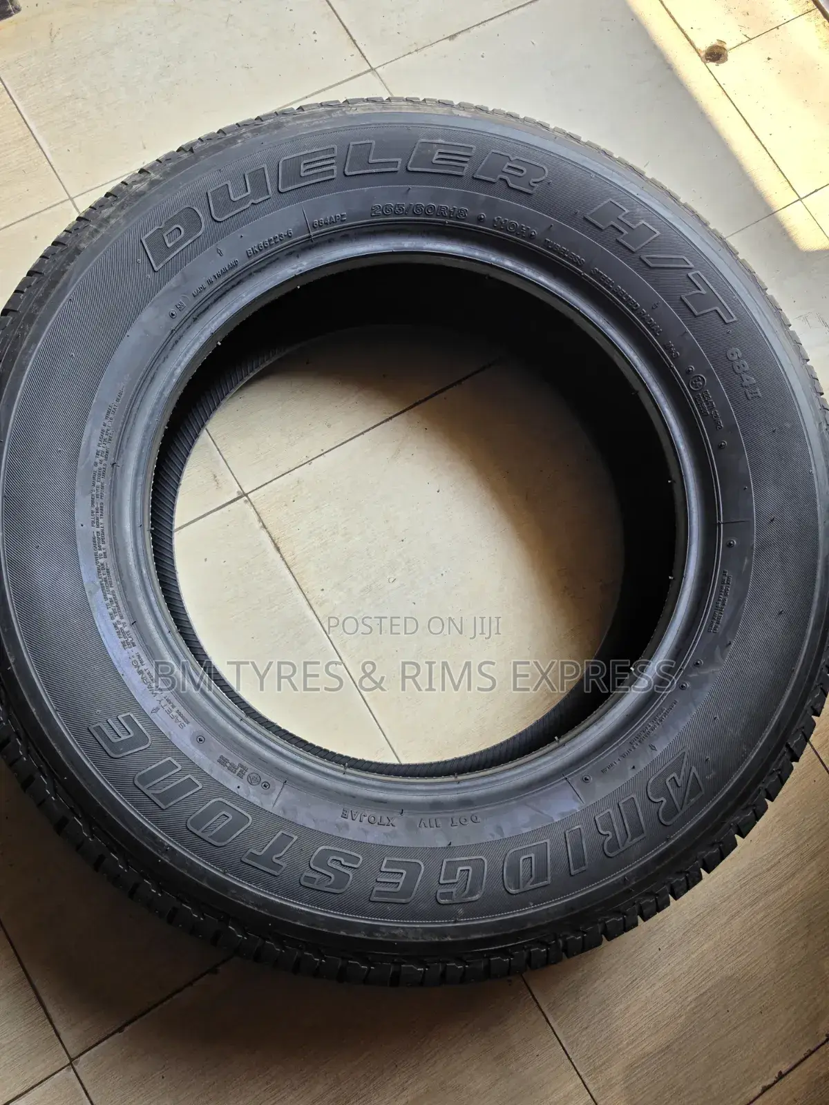 265 /60 R18 Bridgestone Tires (Highway Terrain) Thailand.