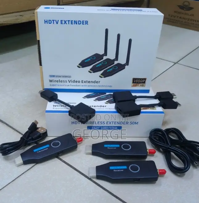 1 Transmitter 2 Receivers Wireless Hdmi Extender 50m