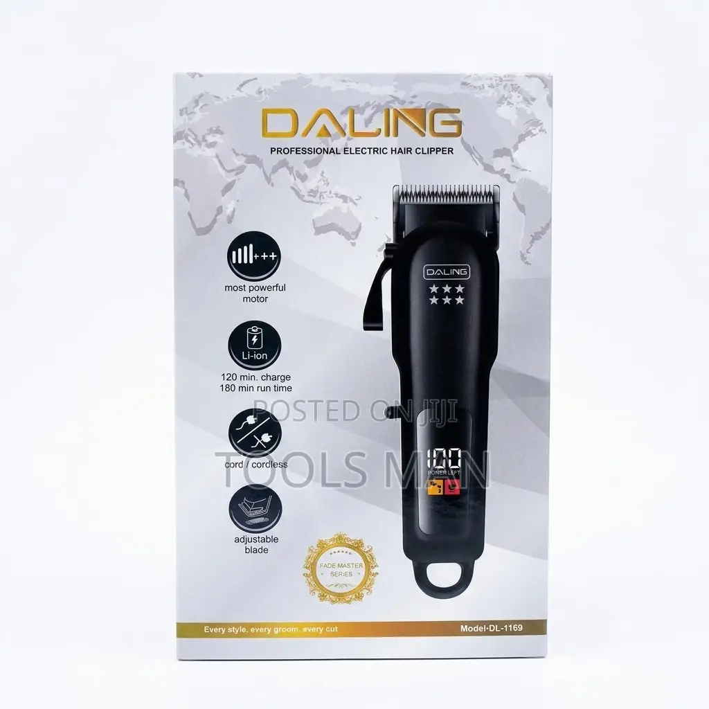 Hair Clipper Daling DL-1169 Cordless Electric Barber Trimmer-Rechargea