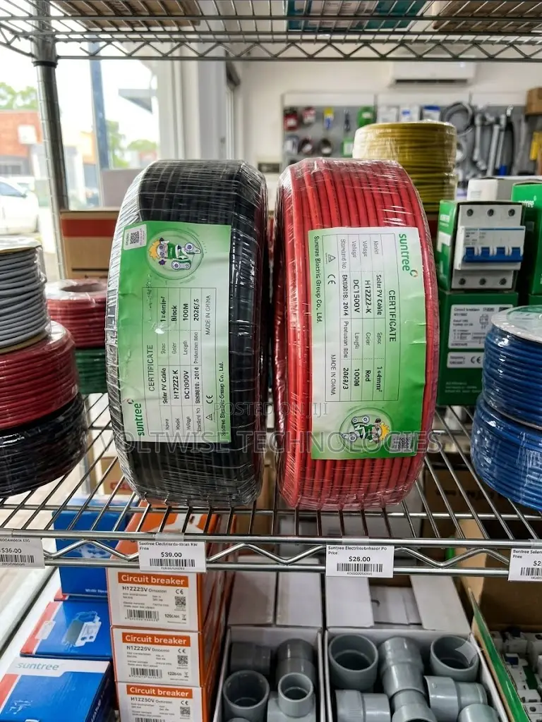 Original Suntree 6mm2 Solar PV Cable – 100M Red Black | DC 1500V