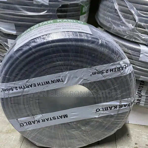 90M 2.5mm Twin With Earth Performance PVC Insulated Electric Cable