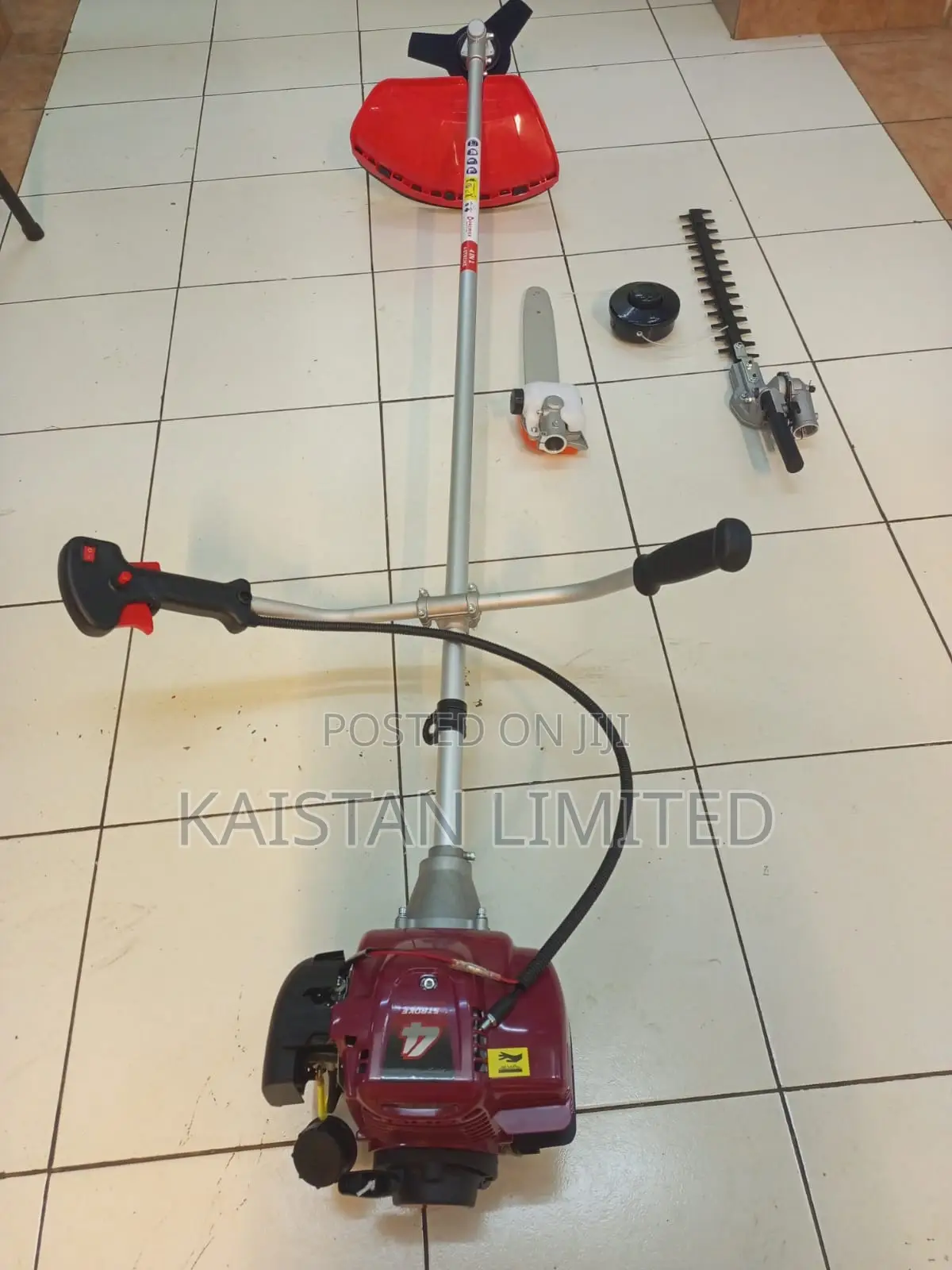4-Stroke New Petrol 4-in-1 Brush Cutter,Grass Trimmer Pole Saw Combo