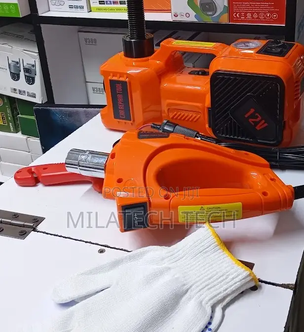 5 Ton Electric Car Jack With Air Compressor LED Ligh