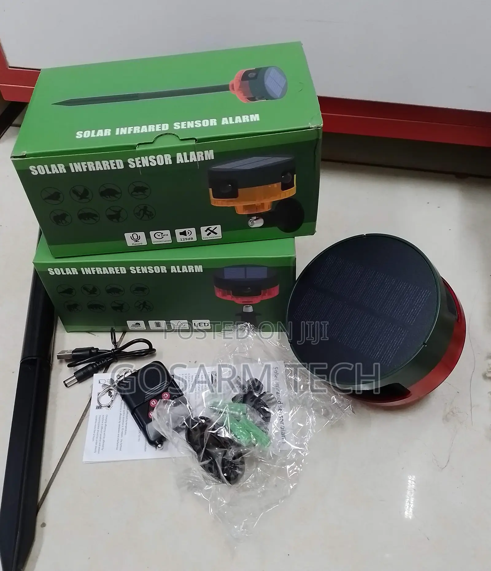Solar Motion Sensor Alarm – 360° Security Siren With Remote Control