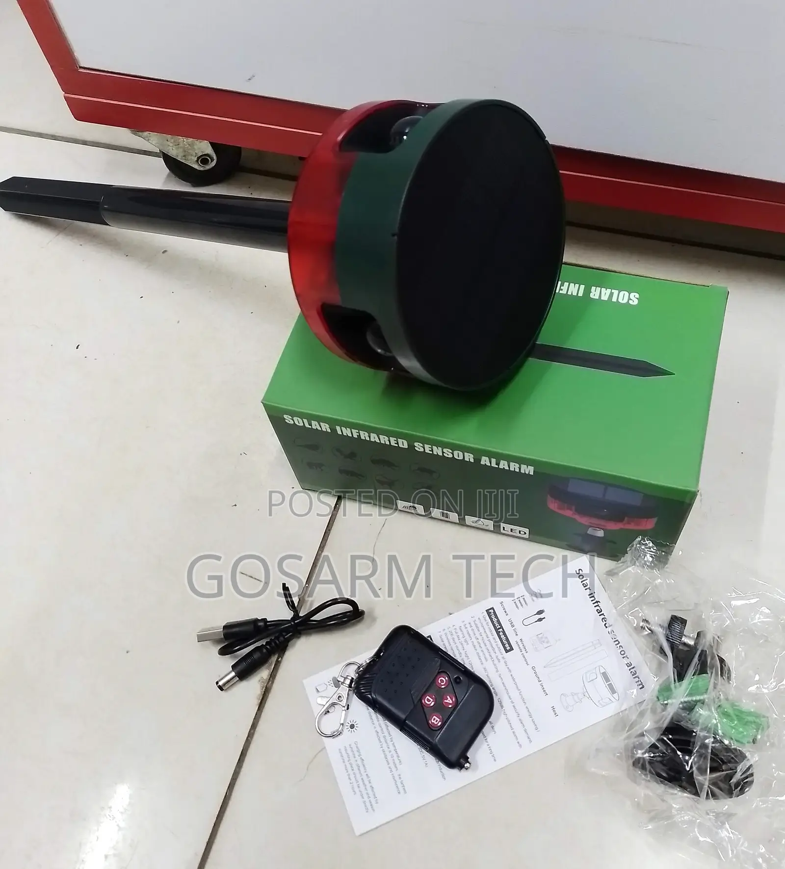 Solar Infrared Sensor Alarm – Wireless Outdoor Alarm With Flash Light