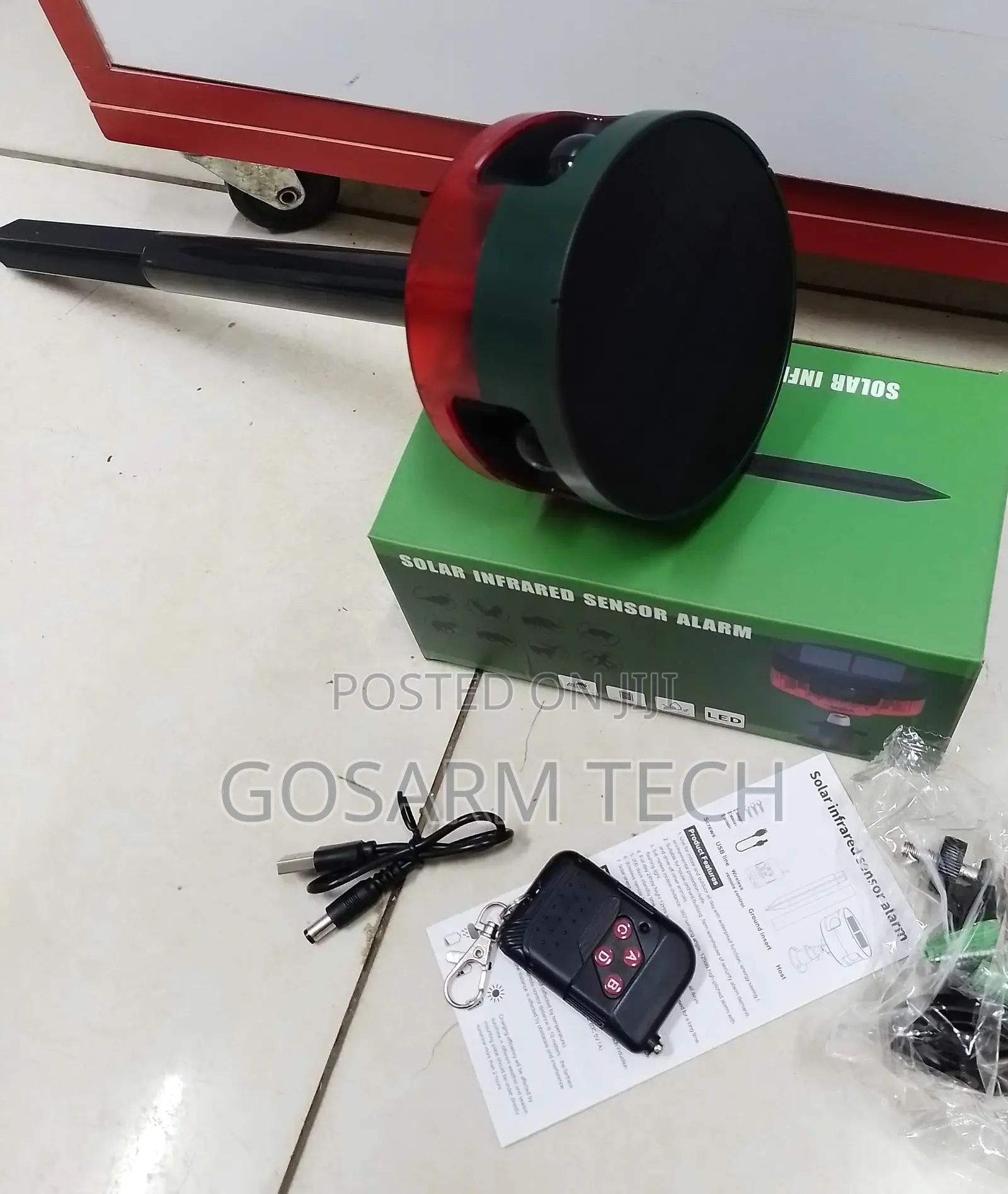 Solar Infrared Sensor Alarm – Wireless Outdoor Alarm With Flash Light