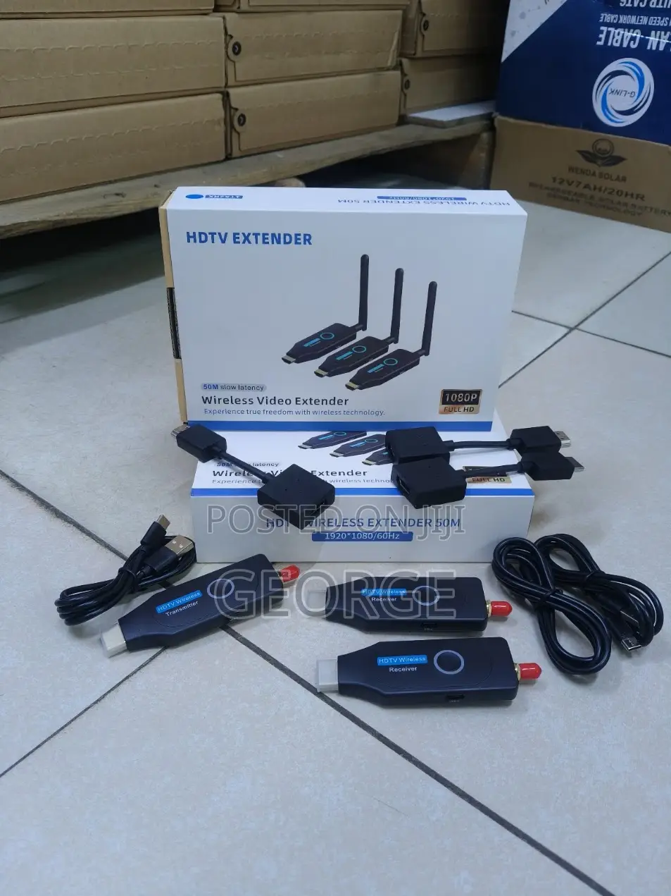 50M Plug Play Wireless HDMI Extender With Dual Receivers