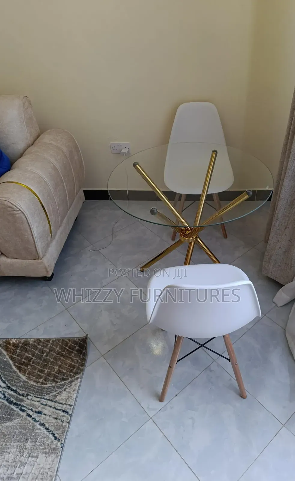 Elegant Glass Top Dining Set