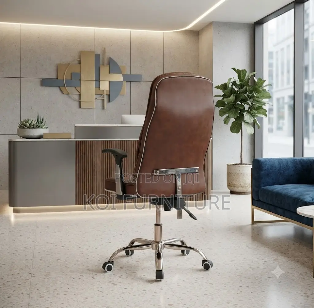 Office Chairs; High Back Brown Office Seats