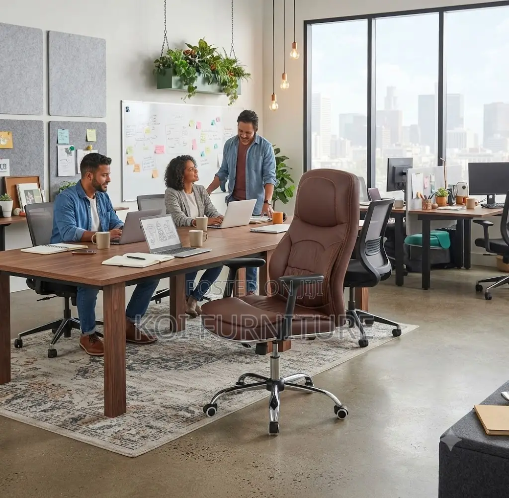 Office Chairs; High Back Brown Office Seats