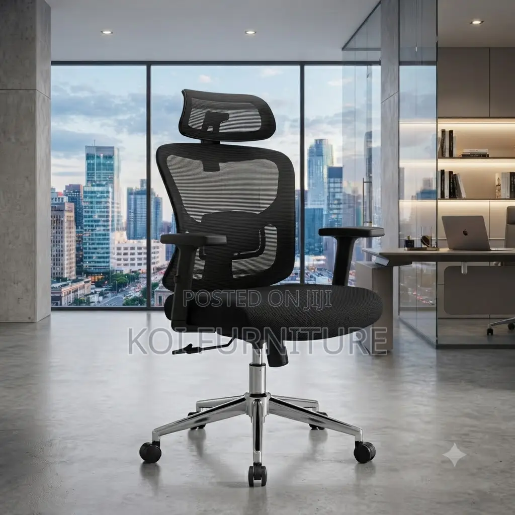 Office Chairs; High Backrest Ergonomic Star Based Swivel Chair