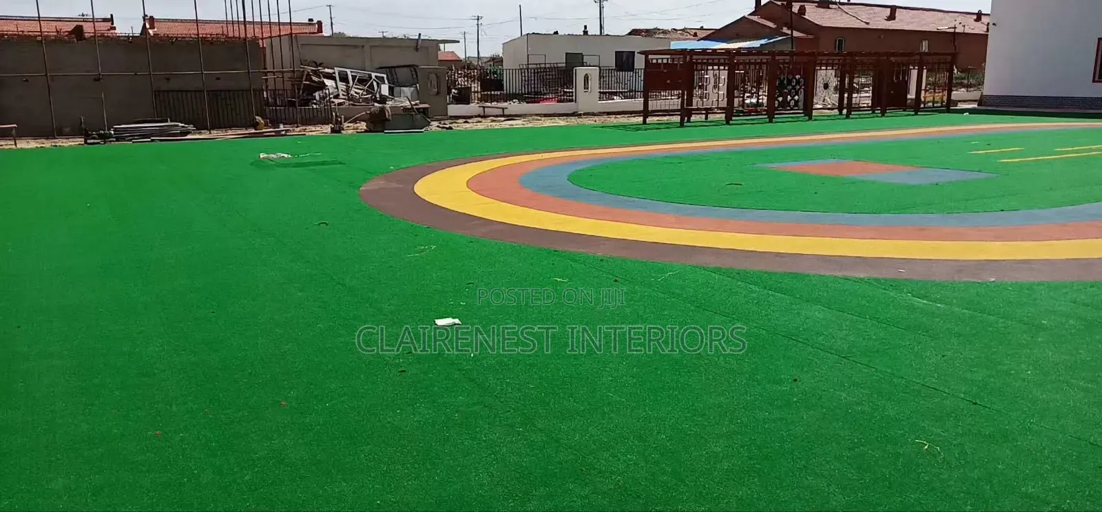 50mm , Playground No Cultivation Artificial Green Grass Carpet