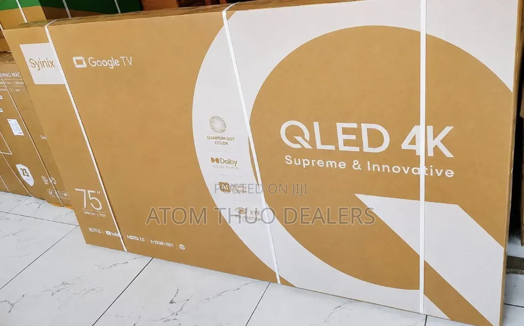 Syinix Qled 75 Inch
Google TV
<> Television