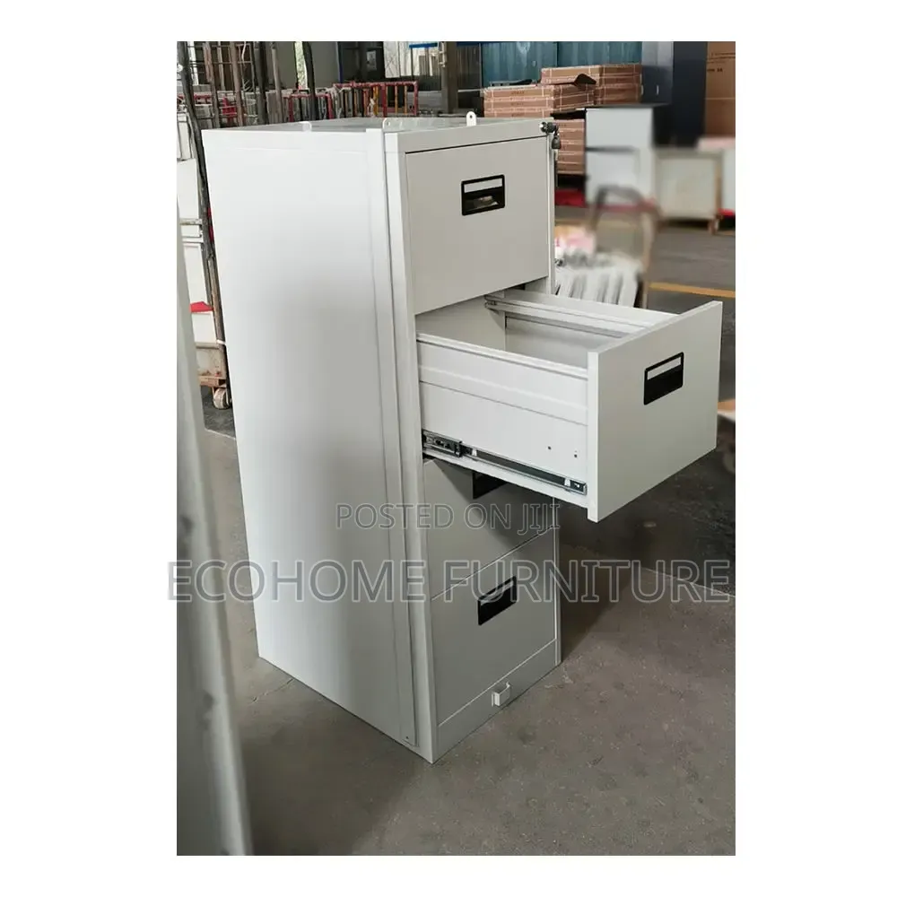 Cabinet. 4 Drawer Filing Cabinet Metallic
