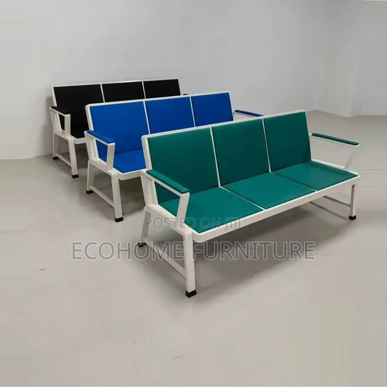 Waiting Chair. 3 Seater Waiting Bench Chair Padded New Modern
