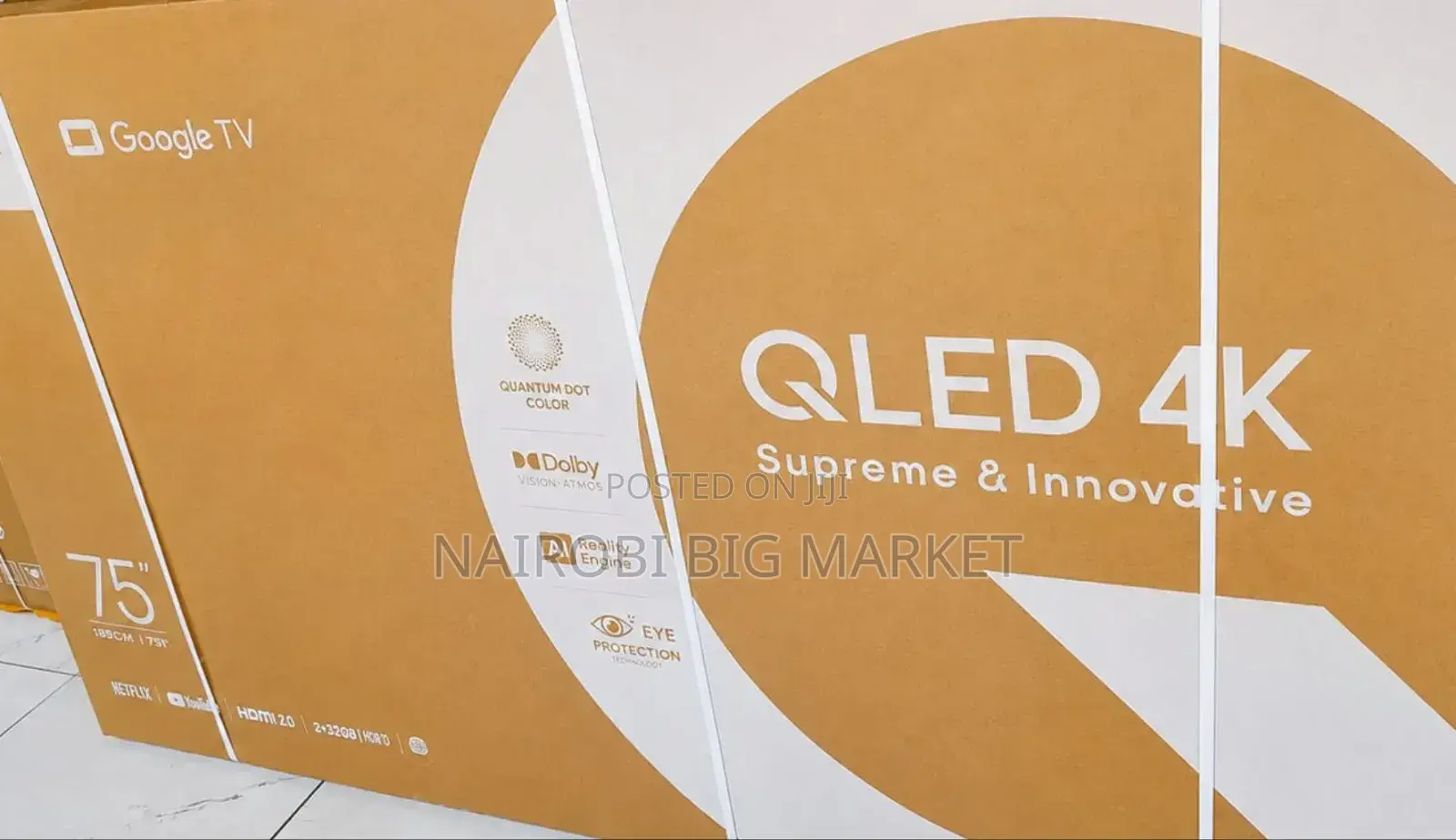 Syinix Qled 75 Inch Google TV Dolby Audio Vision