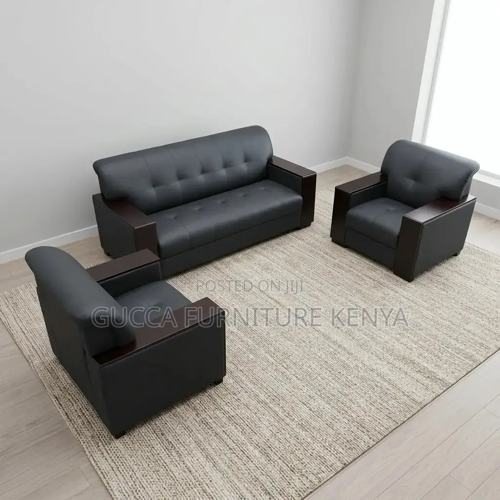 Leather Executive Lobby Sofa-5 Seater