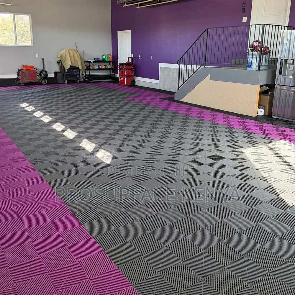 Heavy Duty Garage Flooring – PVC Tiles 40×40cm Kenya