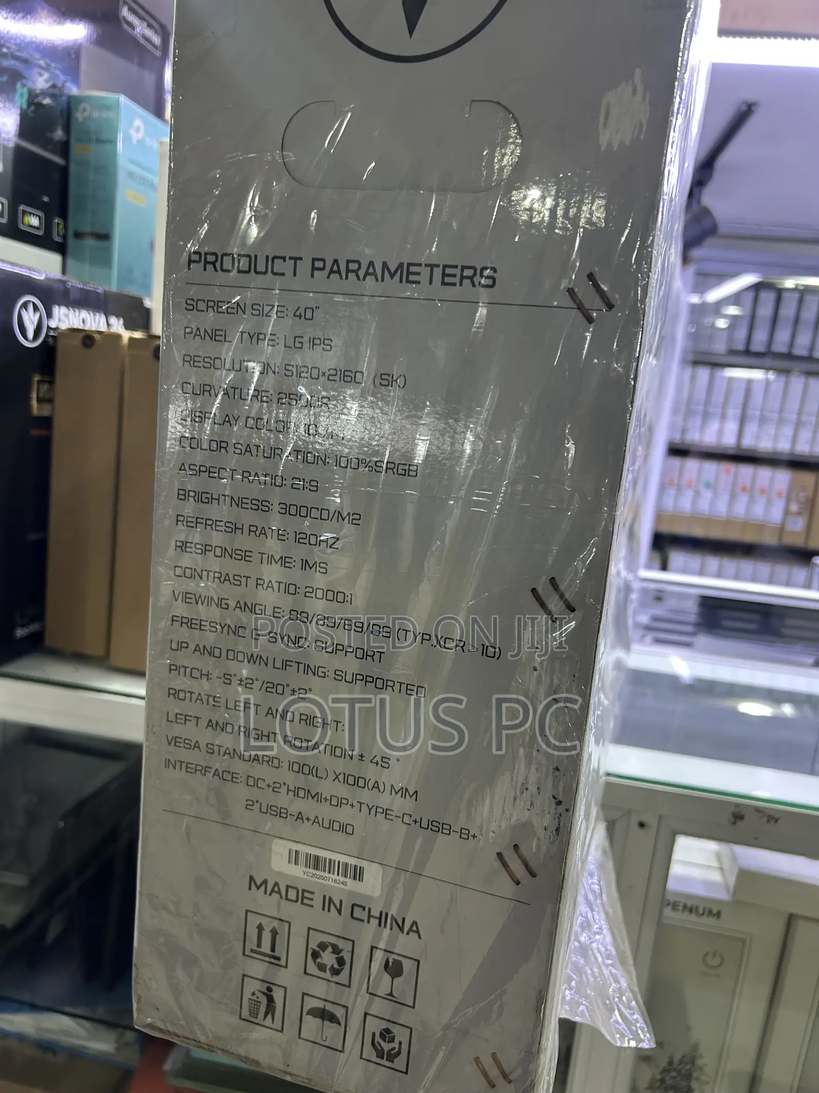 40”inch Curved Jsnova Ultra Wide Gaming Monitor