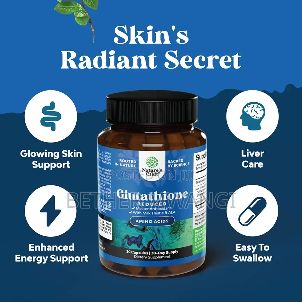 Nature's Craft Reduced Glutathione Supplement With Milk Thistle