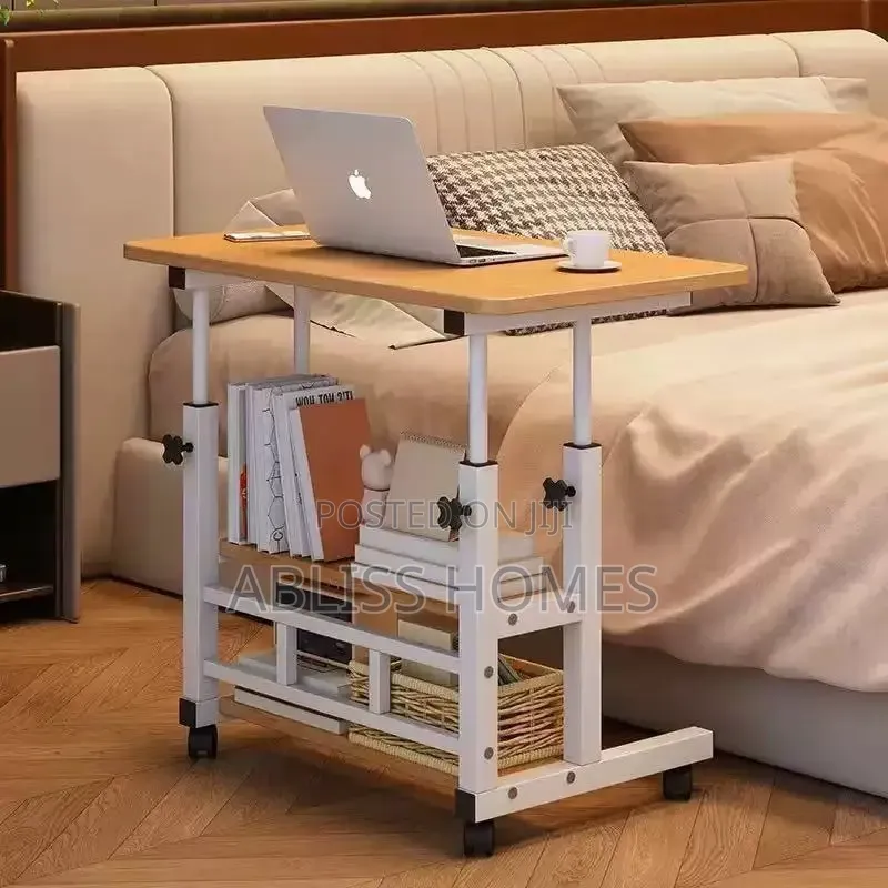 Adjustable Laptop Desk/Table With Storage Shelves