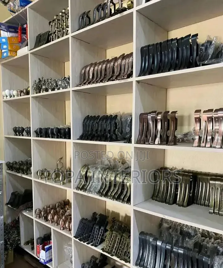 Wall Mounted Curtain Pole Brackets for Double Curtain Rods