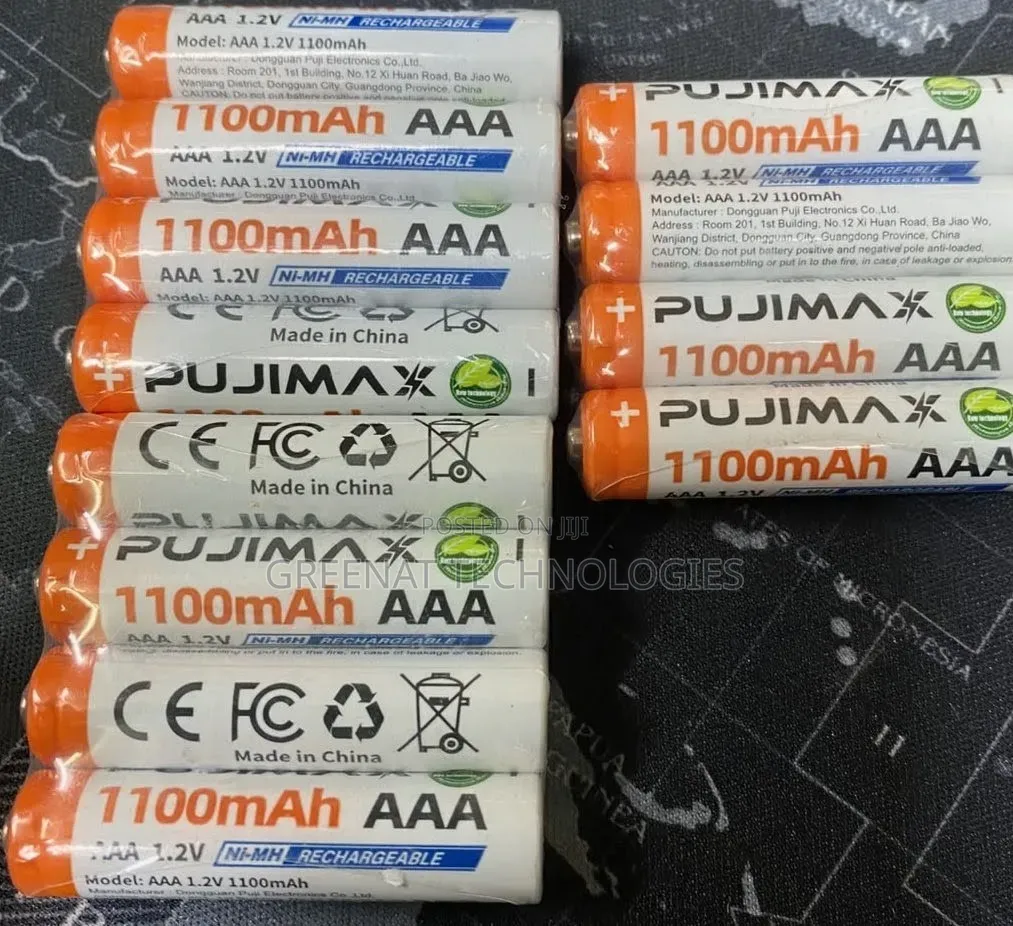 PUJIMAX 1100mAh AAA Rechargeable Batteries 1.2V Triple a Batteries*