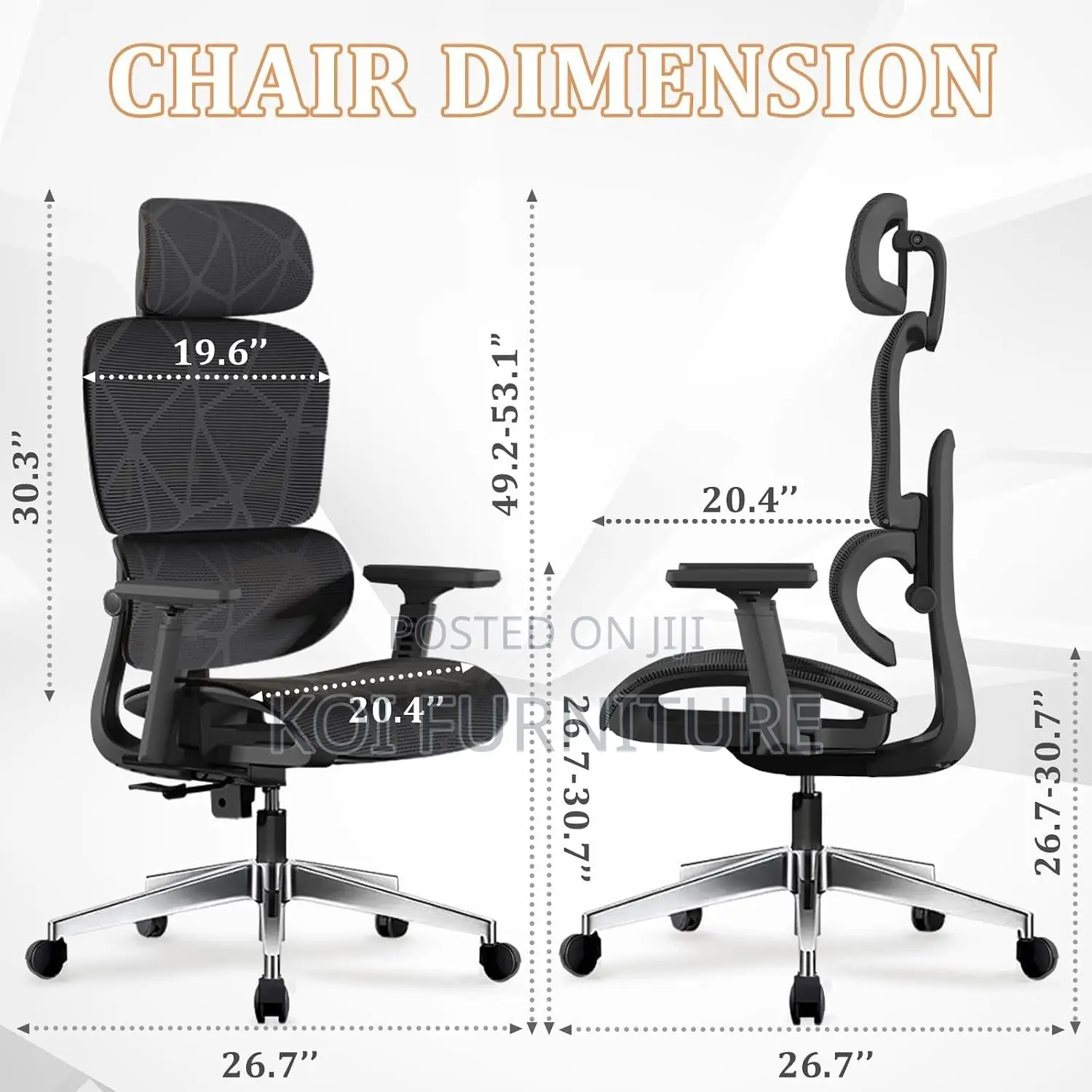 Office Chair; Orthopedic High Back SSDX Chairs